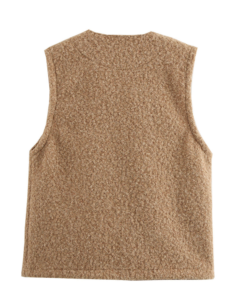 Tie-Front Sleeveless Vest