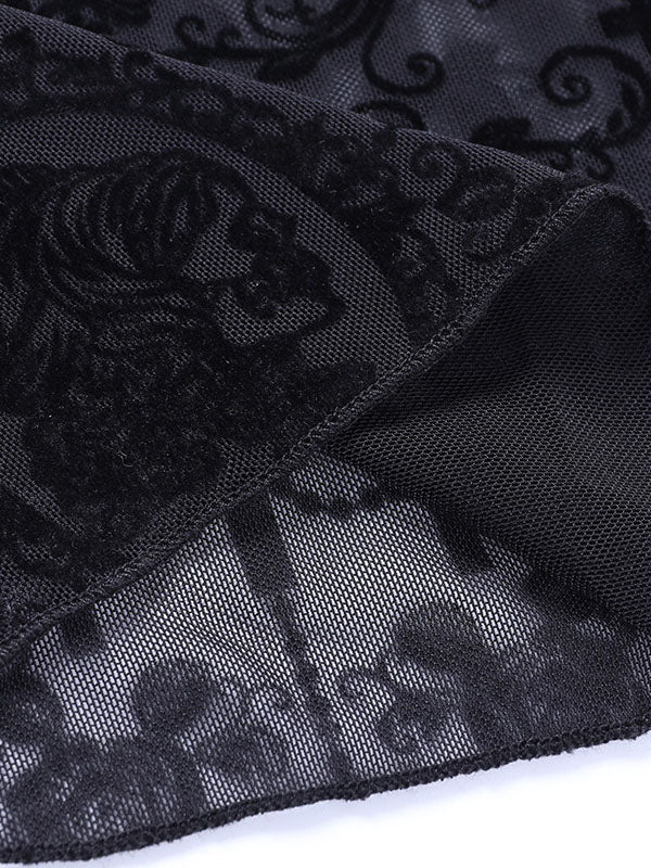 High-Rise Lace Flared Pants