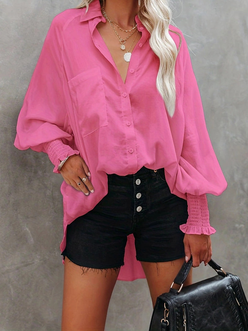 Striped Button-Up Blouse