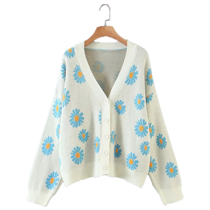 Floral Button-Up Cardigan