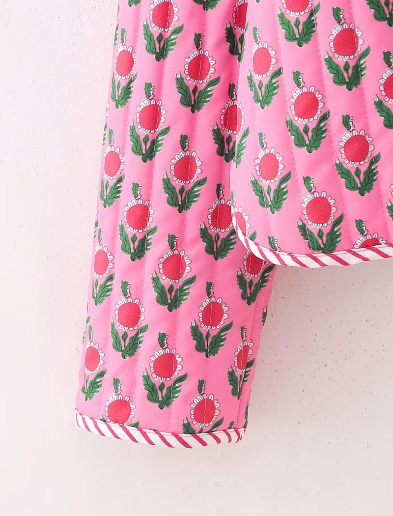 Floral Print V-Neck Jacket