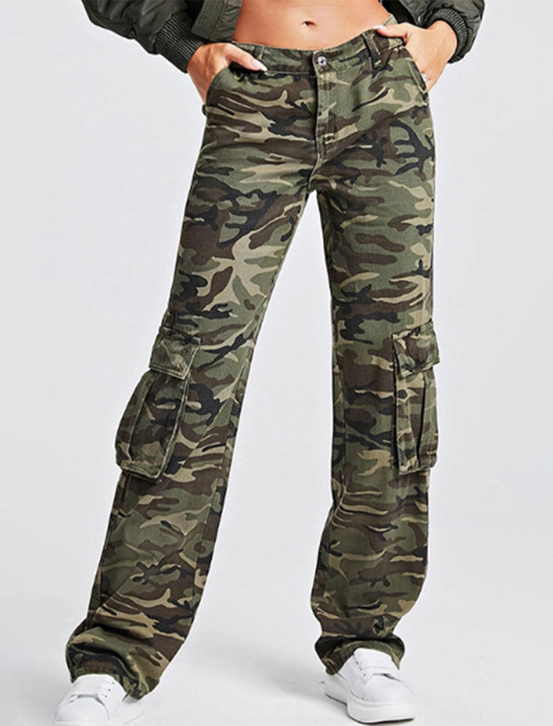 Camo Cargo Pants with Utility Pockets
