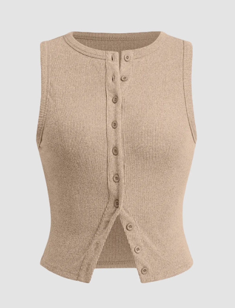 Slim Fit Sleeveless Vest