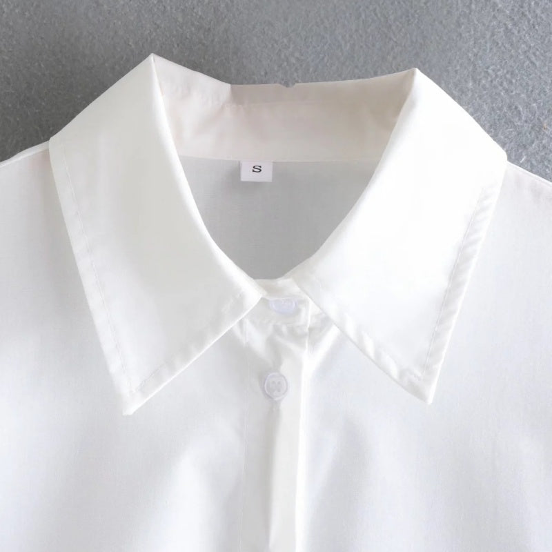 Feather Cuff Button-Down Shirt