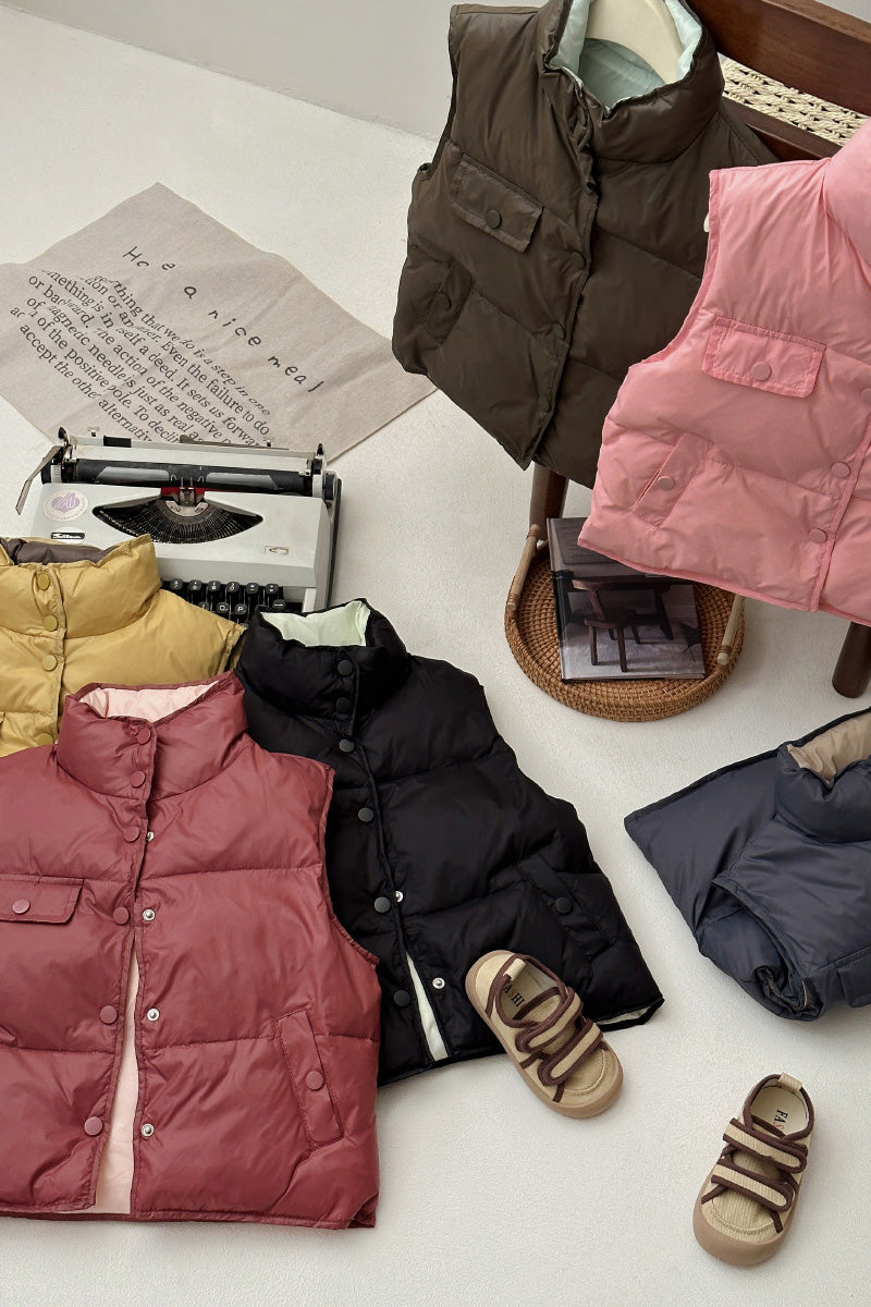 Buttoned Quilted Vest (Kids)