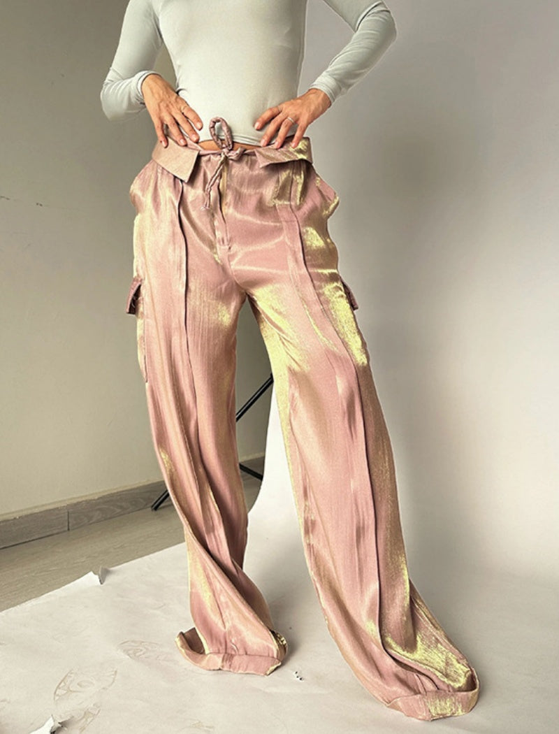Relaxed Fit Zip Casual Pants