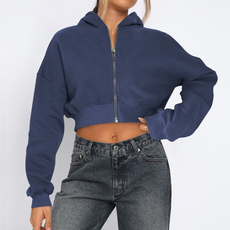 Long-Sleeve Crop Hoodie