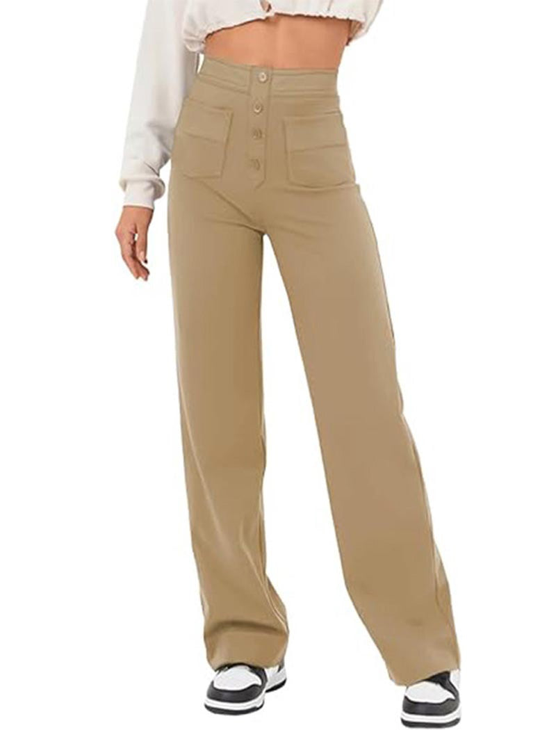 High-Rise Buttoned Pants