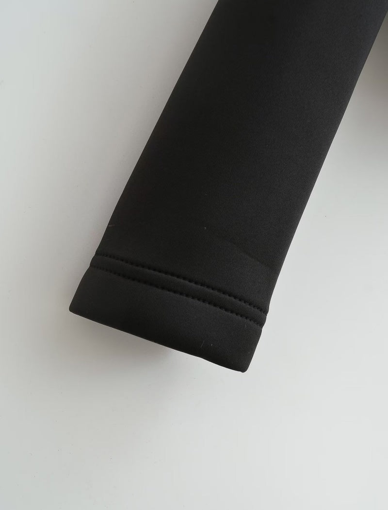 Cropped Puffer Jacket with Zipper