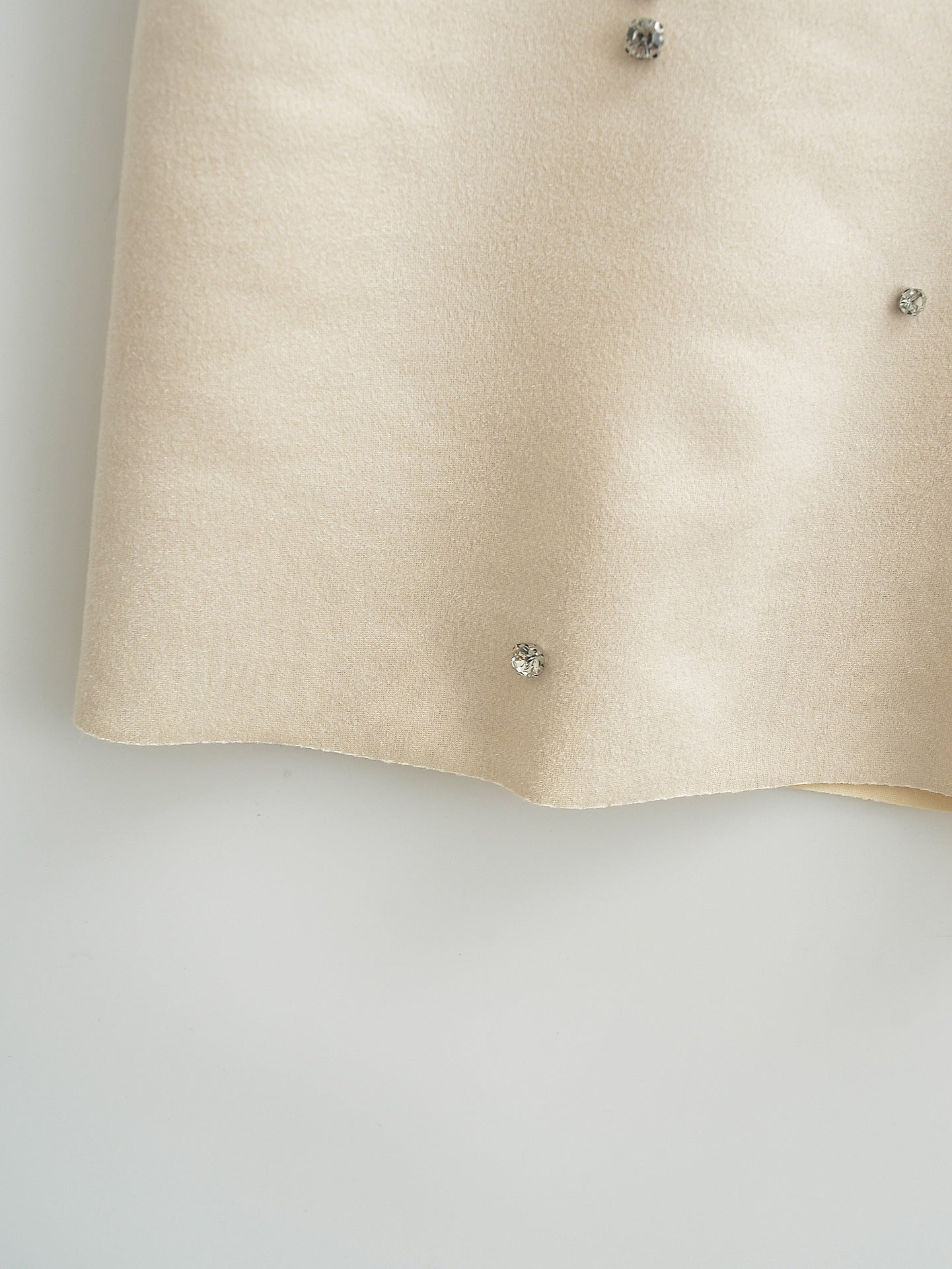 Rhinestone Short Sleeve A-Line Mini Dress