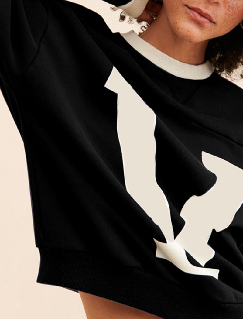 Oversized Varsity Graphic Top