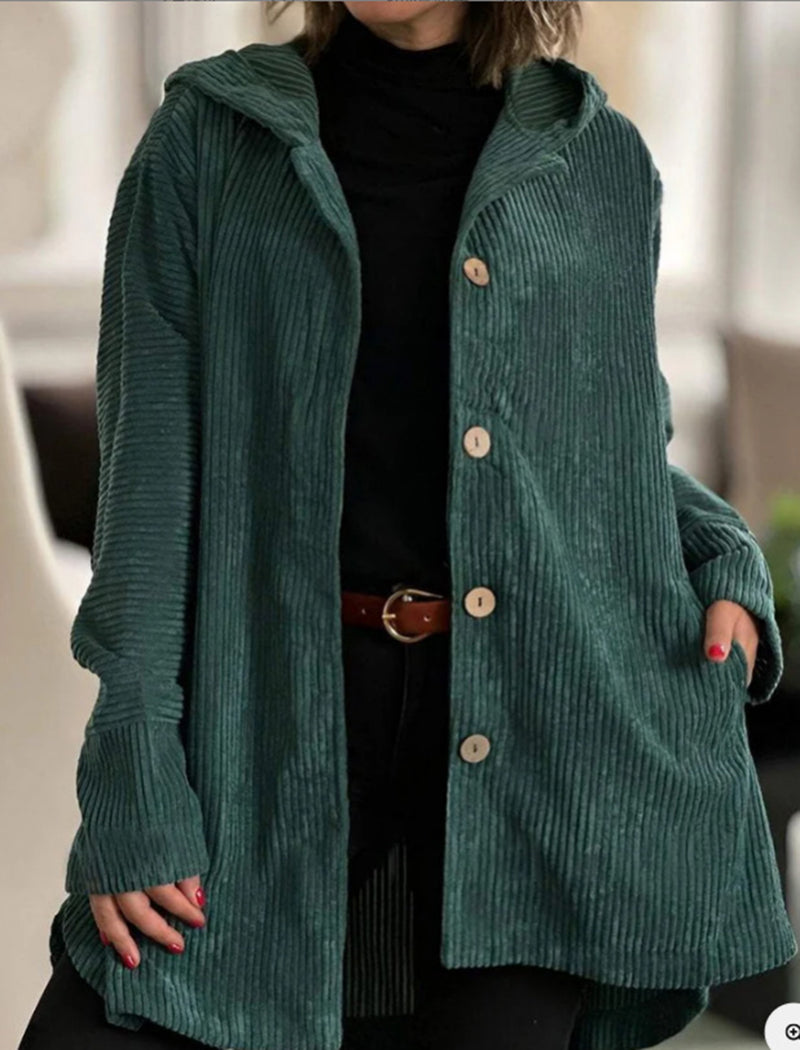 Hooded Corduroy Jacket