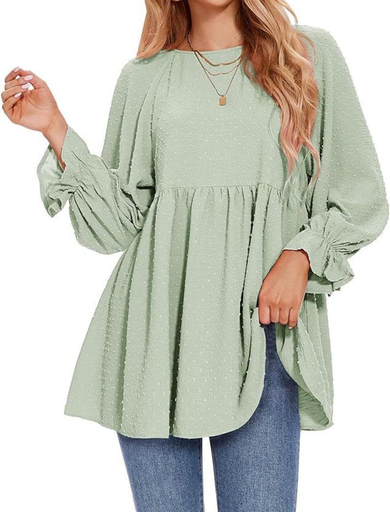 Ruffle Sleeve Shirt Blouse