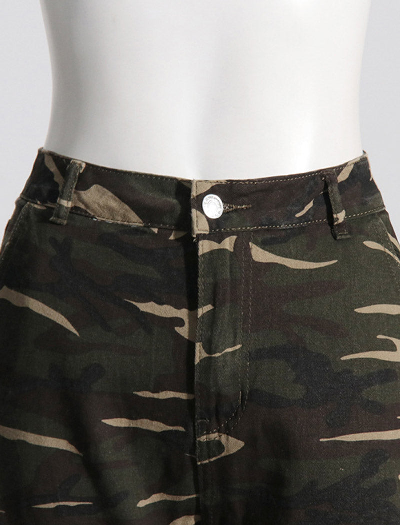 Camo Cargo Pants with Utility Pockets