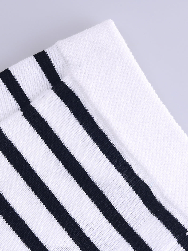 Striped Cardigan and Shorts Set