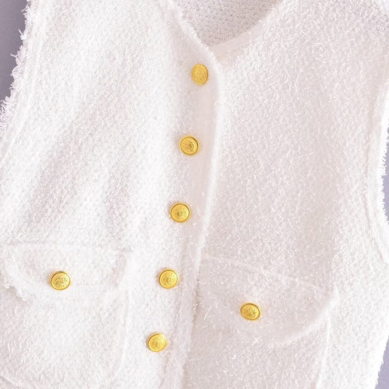 Fringe Chunky Knit Vest