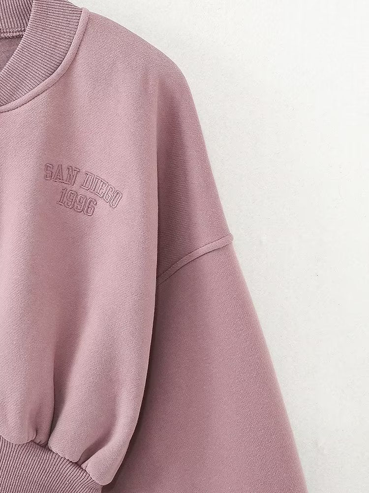 Zip-Up Crop Jacket and Wide-Leg Pants Set