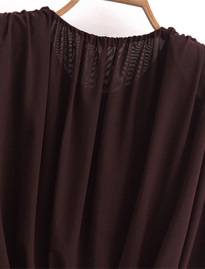 Ruched Sleeveless Top with Draped Design