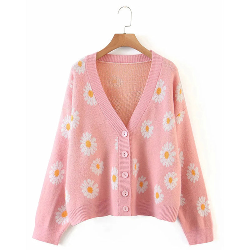 Floral Button-Up Cardigan