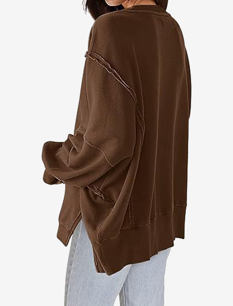 Oversized Long-Sleeve Pullover