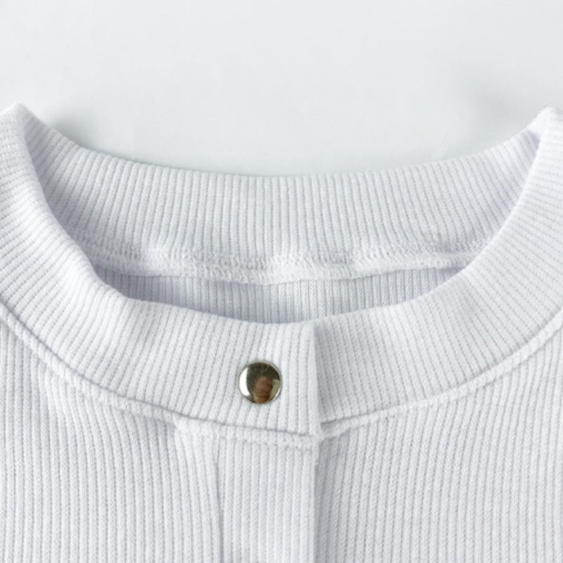 Long-Sleeve Henley Bodysuit