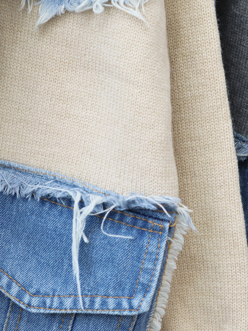 Patchwork Pocket Denim Jacket