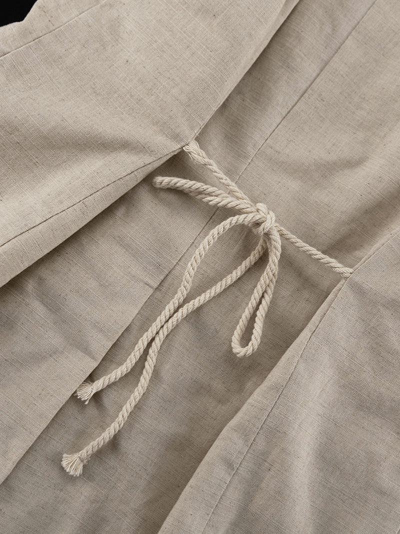 Button-Up Vest and Shorts Set