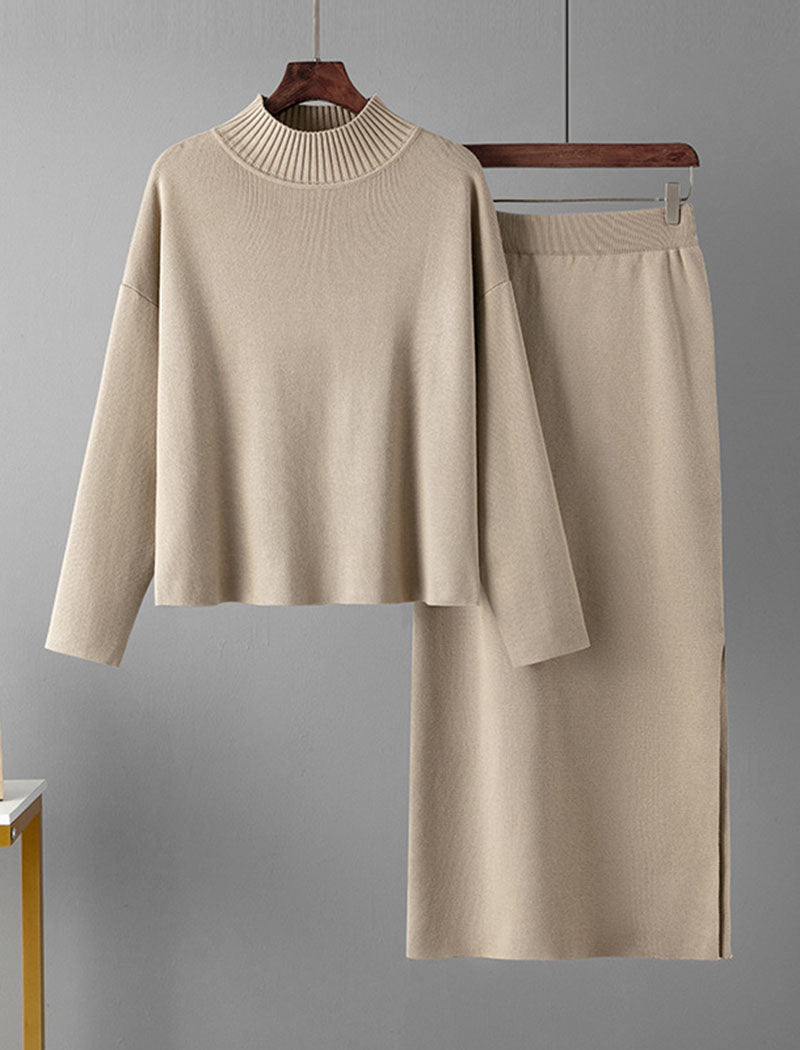 Relaxed Fit Knit with Maxi Skirt Set