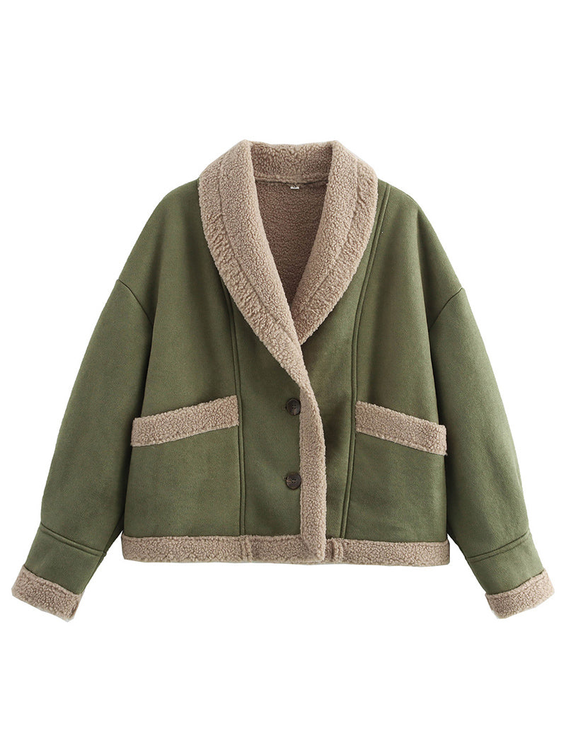 Oversized Faux Shearling Lined Coat