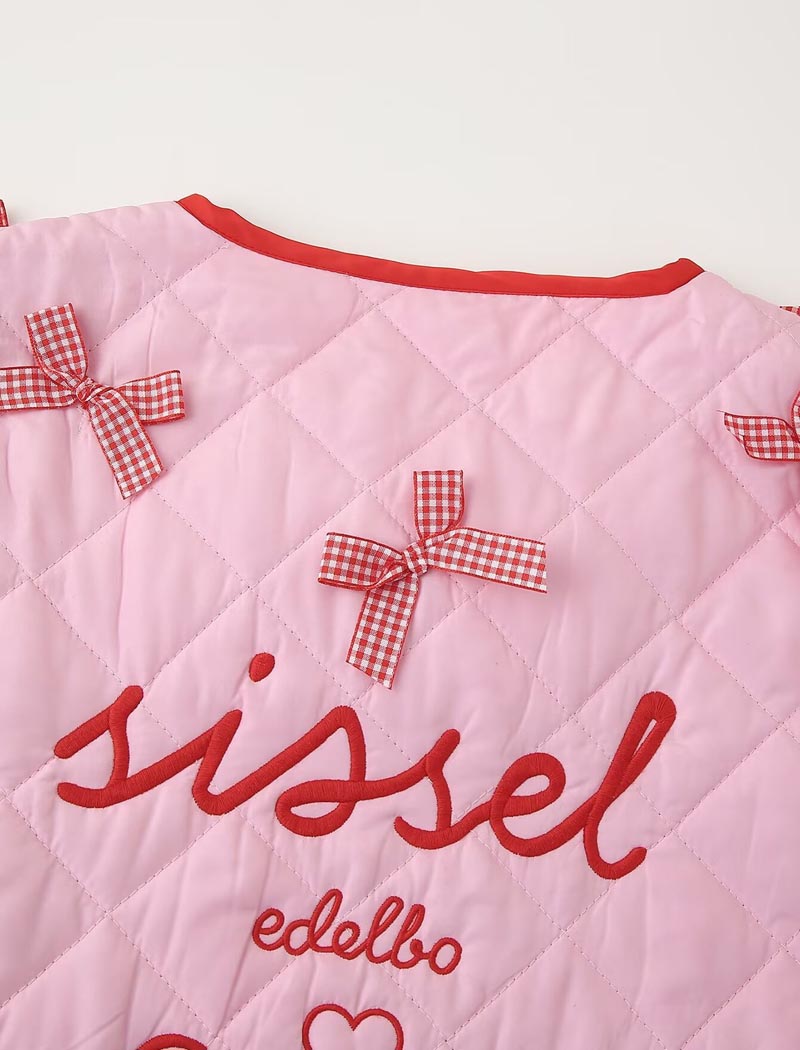 Bow-Detailed Quilted Jacket