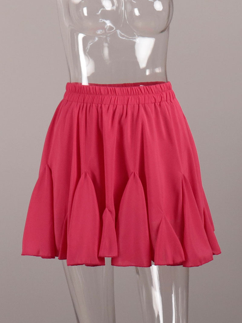 Flowy Pleated Mini Skirt