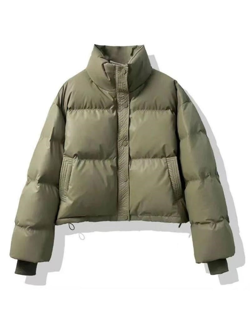 PU Leather Puffer Coat