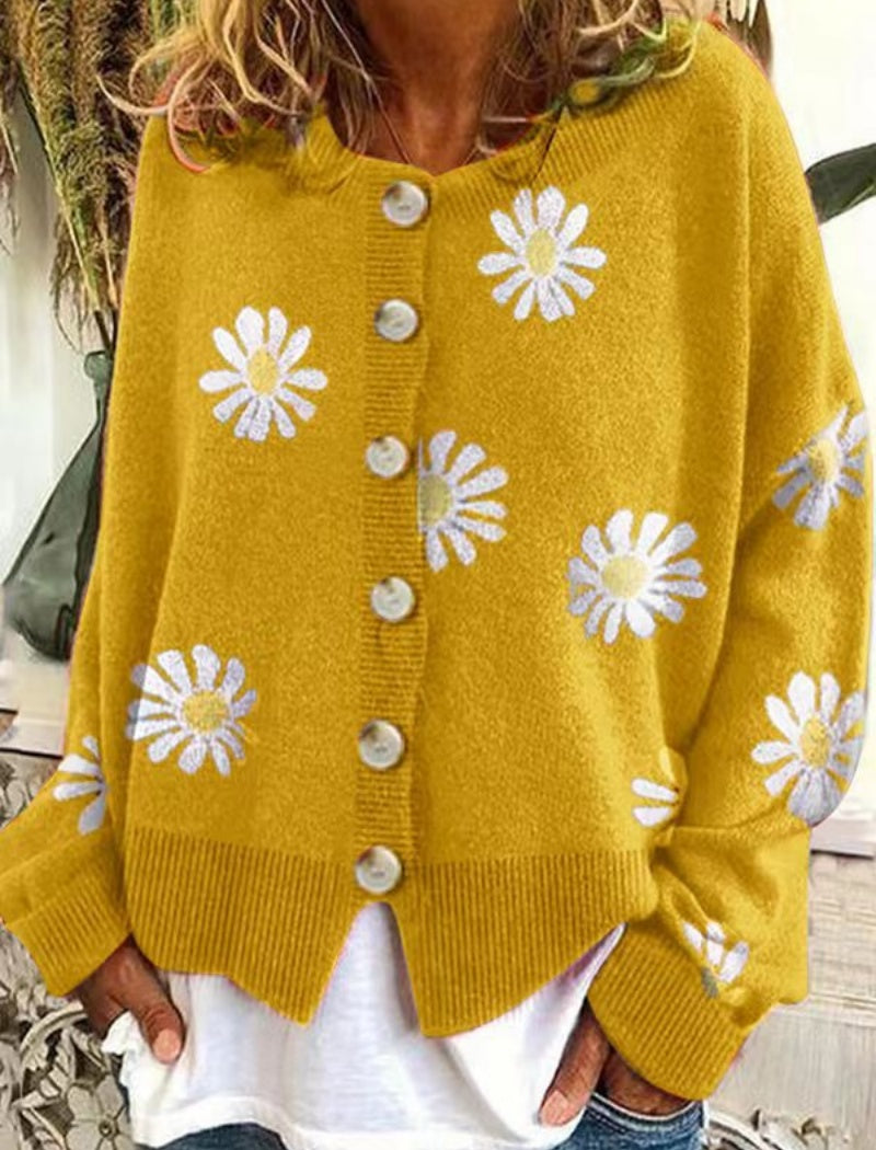 Daisy Button-Up Cardigan