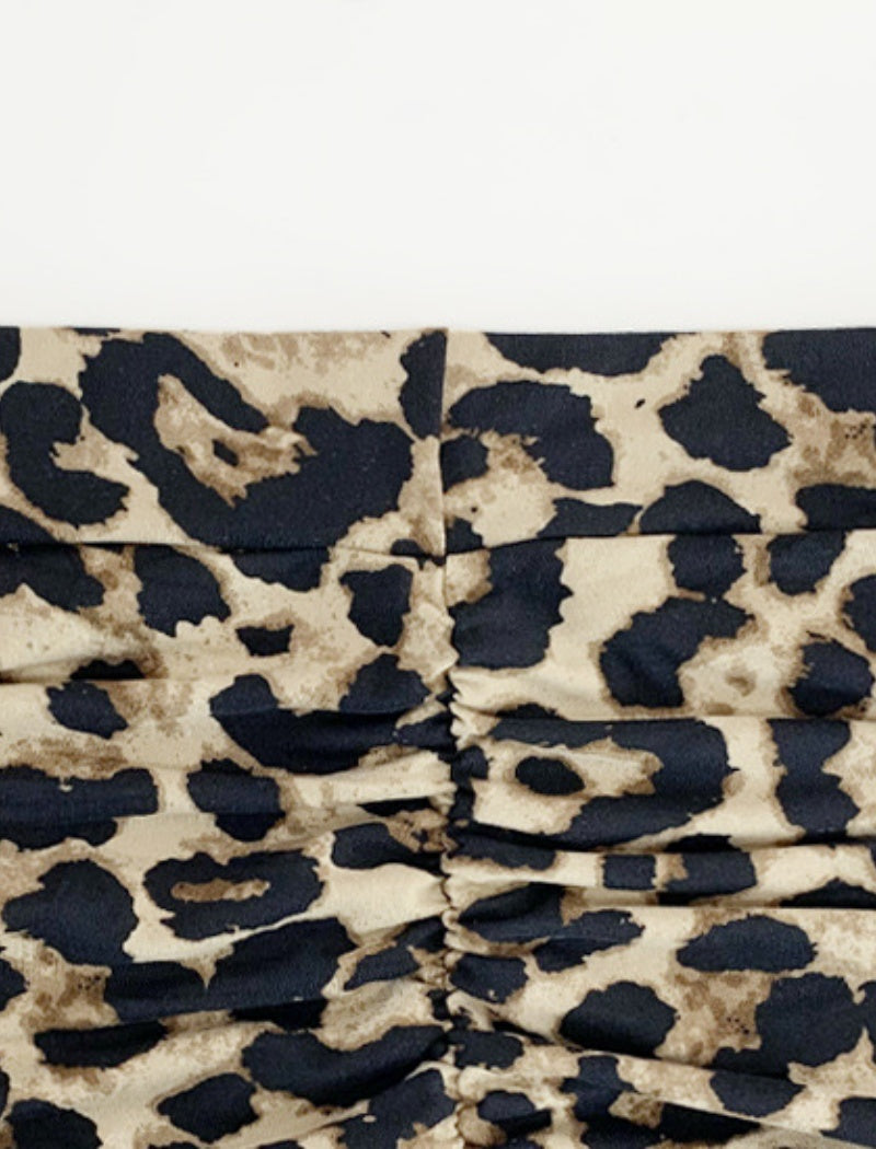 Leopard Print Midi Skirt