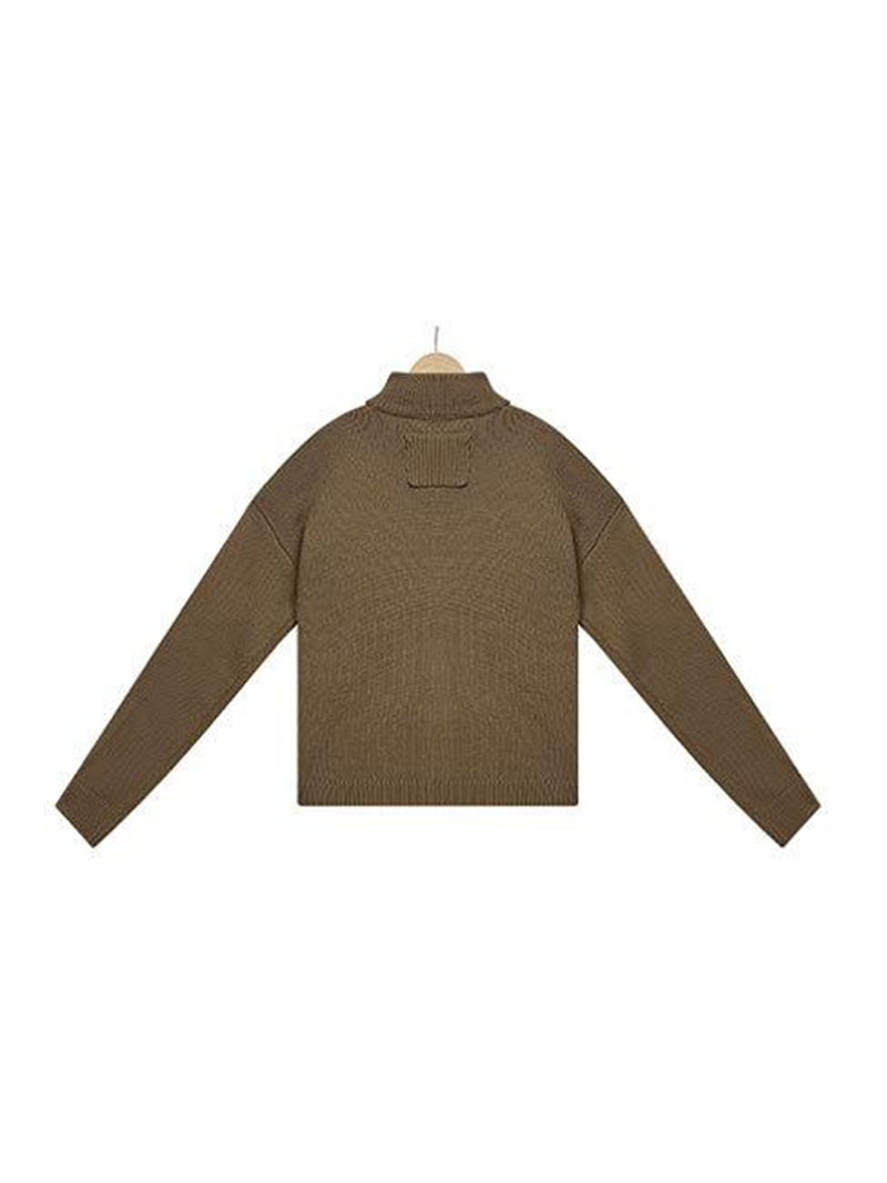 Button-Front Knit Cardigan