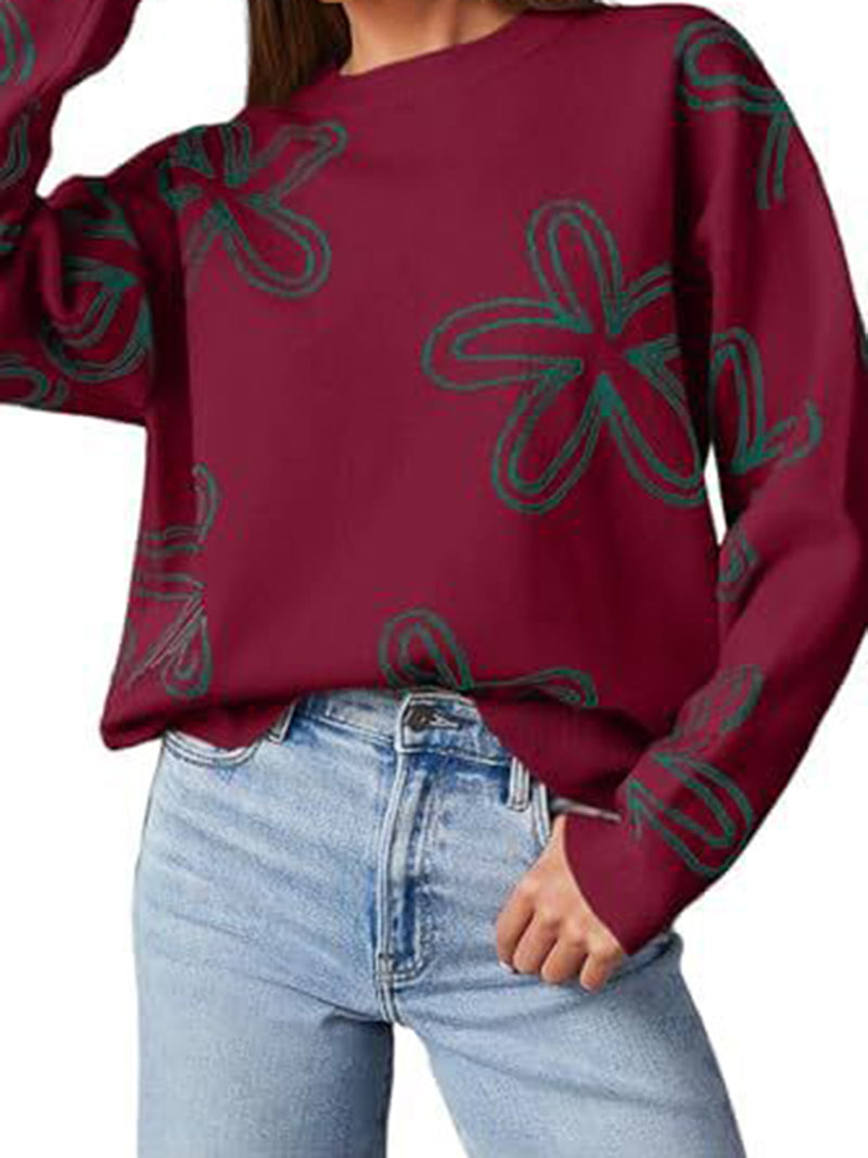 Floral Pullover Sweater