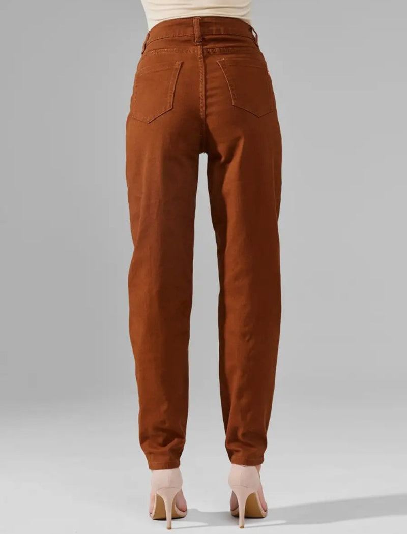 High-Rise Tapered Jeans