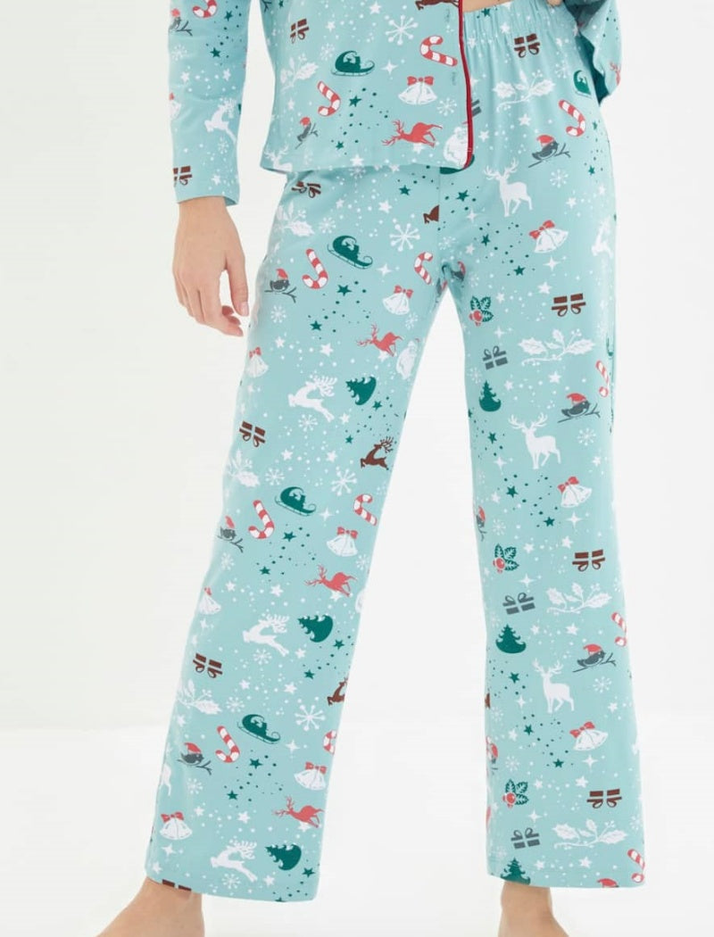 Christmas Print Pajama Pants Set