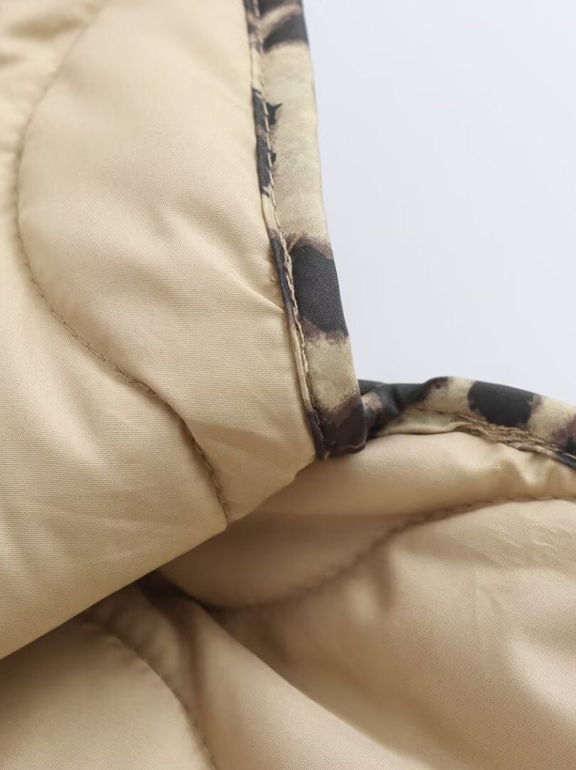 Animal Print Quilted Jacket