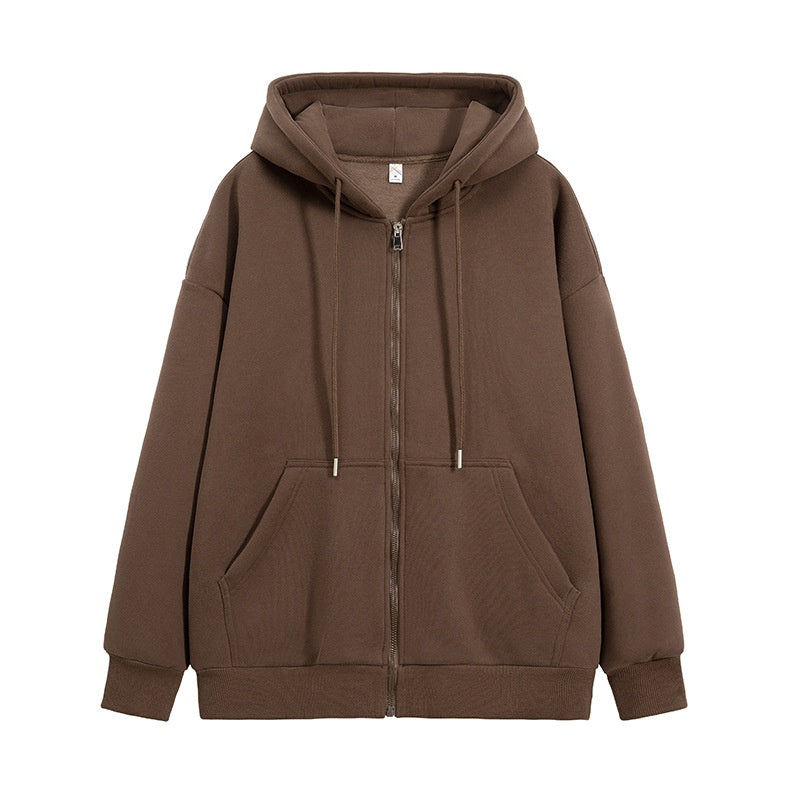 Classic Zippered Hoodie with Pockets