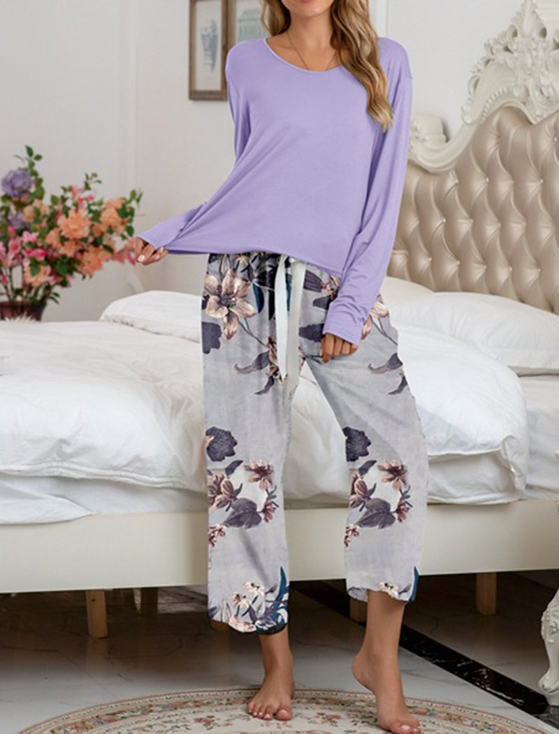 Crewneck Top and Bow Tie Pants Casual Set