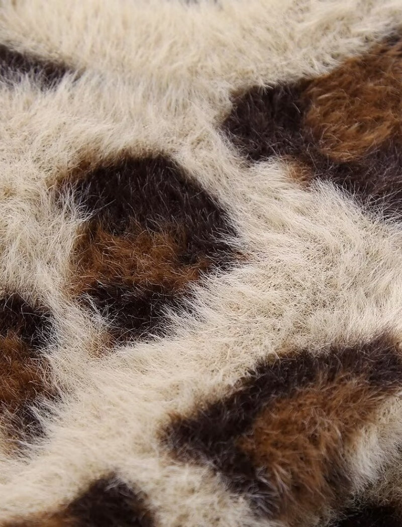 Leopard Print Button-Up Cardigan