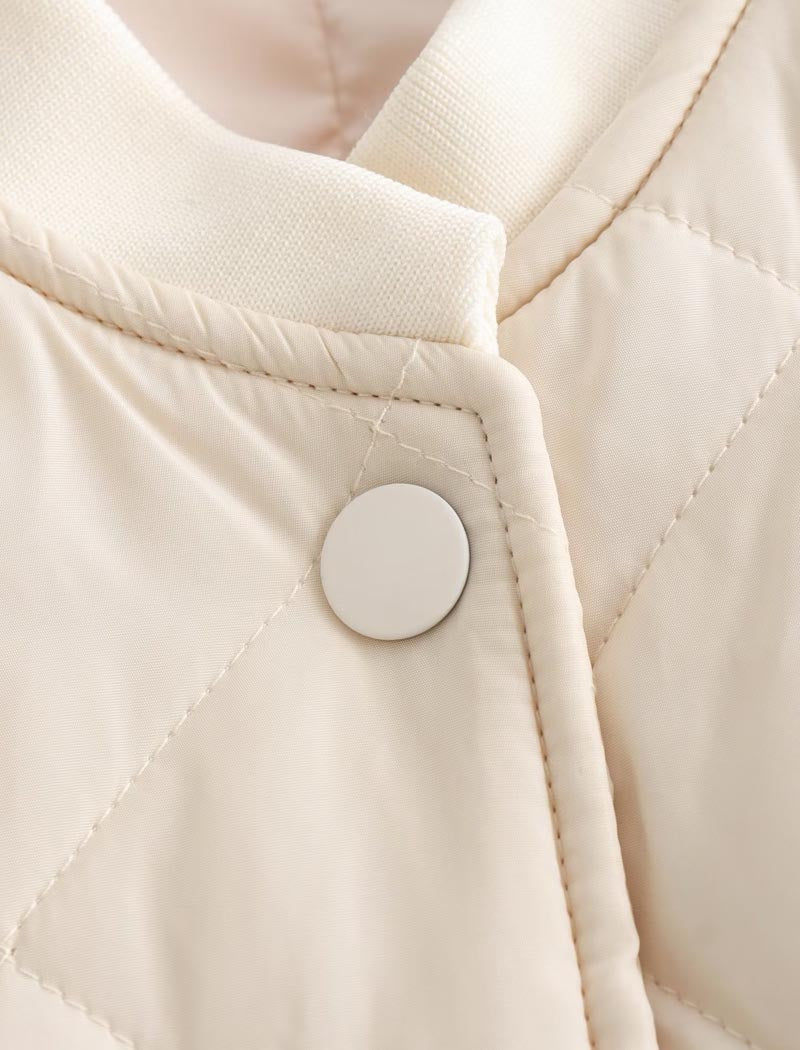 Quilted Cropped Bomber Jacket