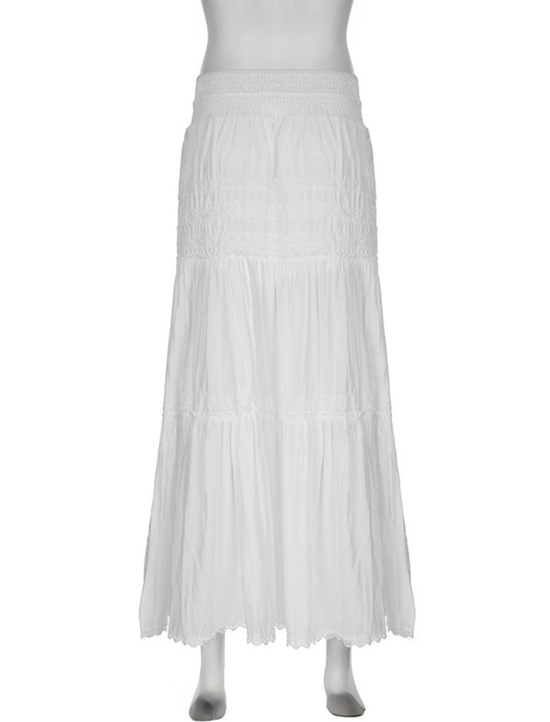 High-Waist Layered Maxi Skirt