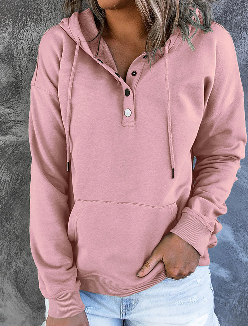 Solid Drawstring Hoodie