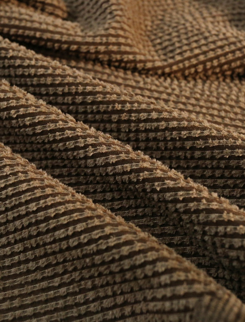 Flared Corduroy Skirt with Panel Detail