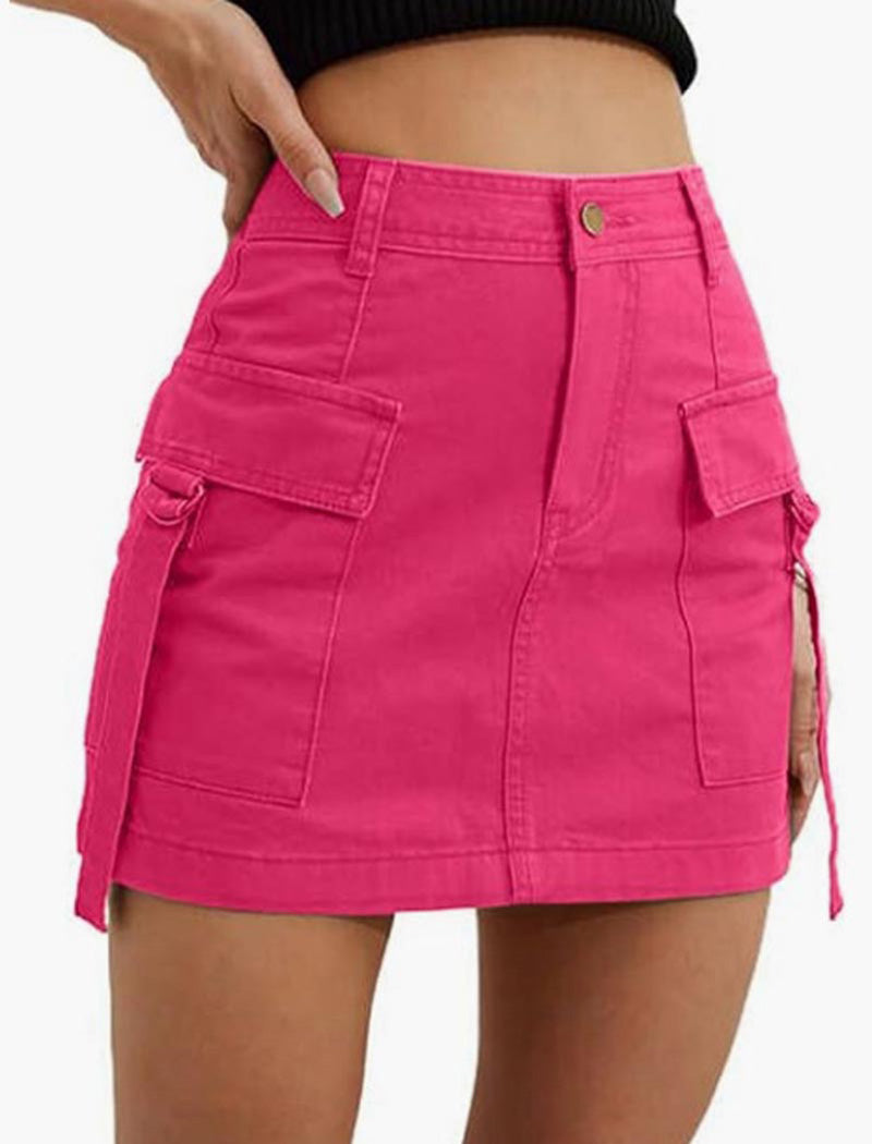 Low-Rise Cargo Pocket Mini Skirt