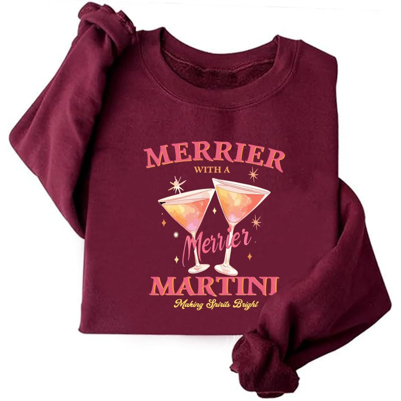 Christmas Round Neck Hoodie Top