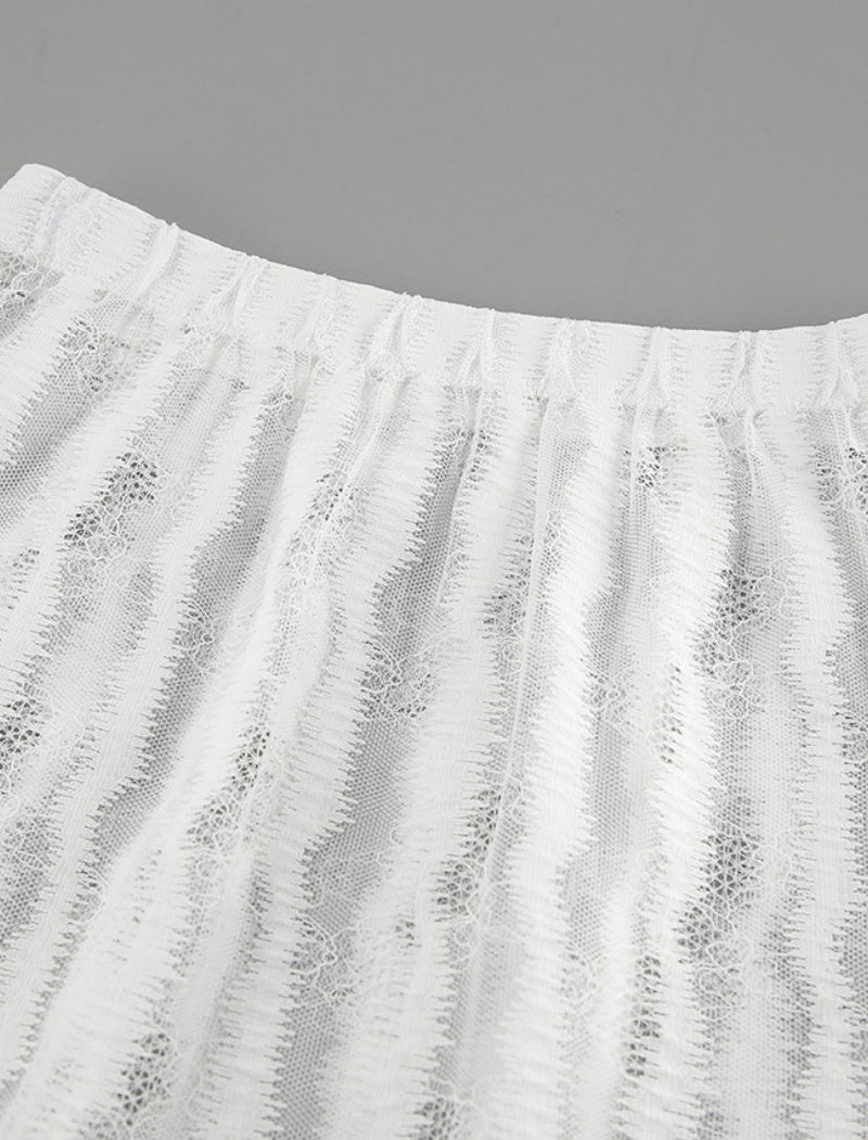 Sheer Lace Maxi Skirt