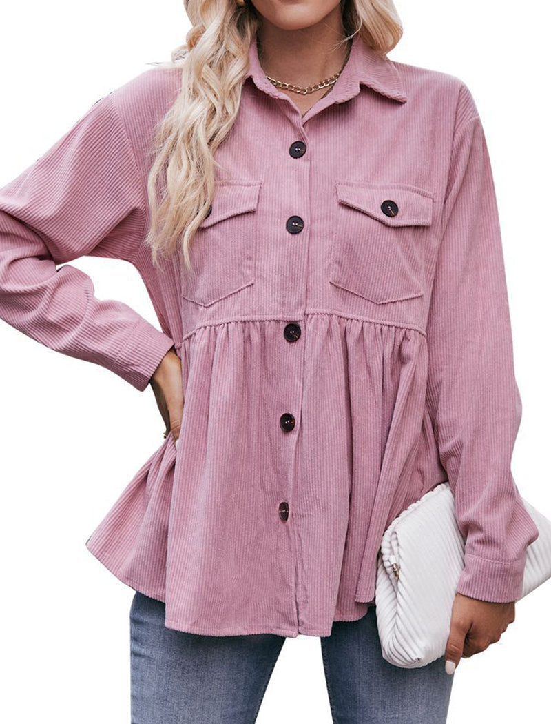 Button-Down Shirt with Flap Pockets